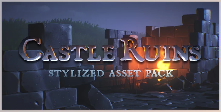 Download Blender Market - Stylized Castle Ruins Asset Pack