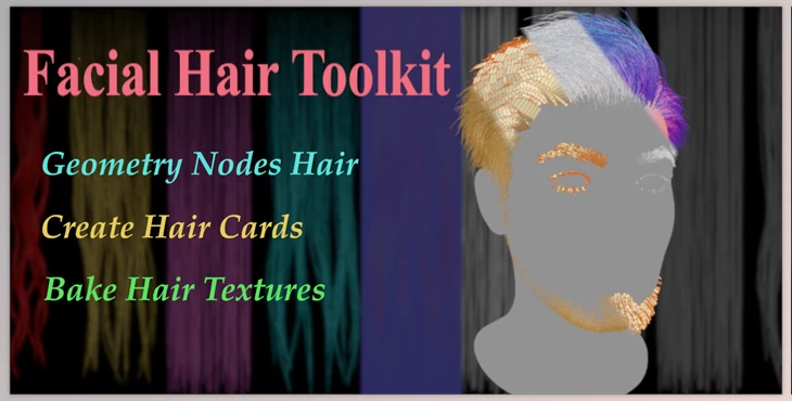 Blender - Download Facial Hair Toolkit for Blender v2.2.4