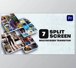Download Vertical Multiscreen Transition - 7 Split Screen (Videohive 56895522) - PR Project