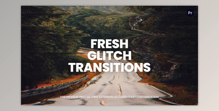 Download Glitch Transitions Premiere Pro (Videohive 56900496) - PR Project