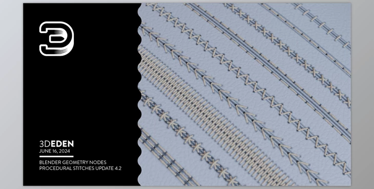 Blender Market - Download Geometry Nodes Procedural Stitches