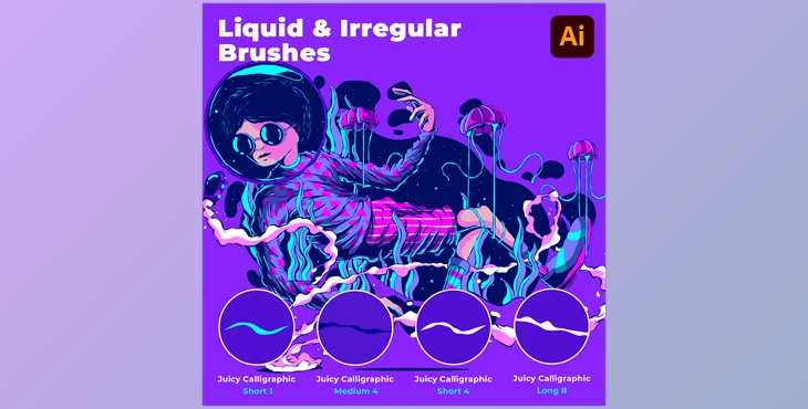 Fernando Nunes - Download The Intergalactic Liquid & Irregular Illustrator Brushes
