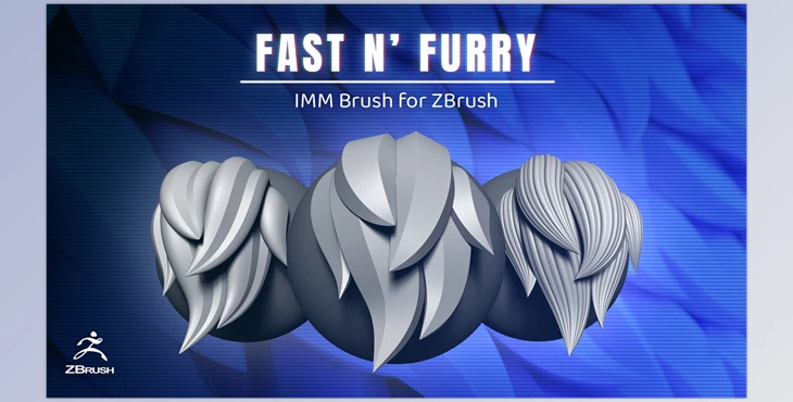 Fast N' Furry - Download IMM Brush for ZBrush 2022