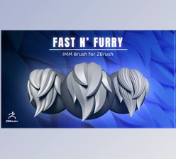 Fast N' Furry - Download IMM Brush for ZBrush 2022