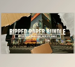 Download Ripped Paper Transitions & Overlays Bundle (Videohive 57201221)