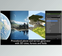 Blender Market - Download Procedural Planet And Terrain Generator With 3D Cities, Forests And Fields