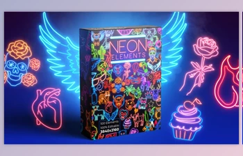 Download 100 Neon Elements | <span class='badge badge-warning'>V2</span> (Videohive 47613425)