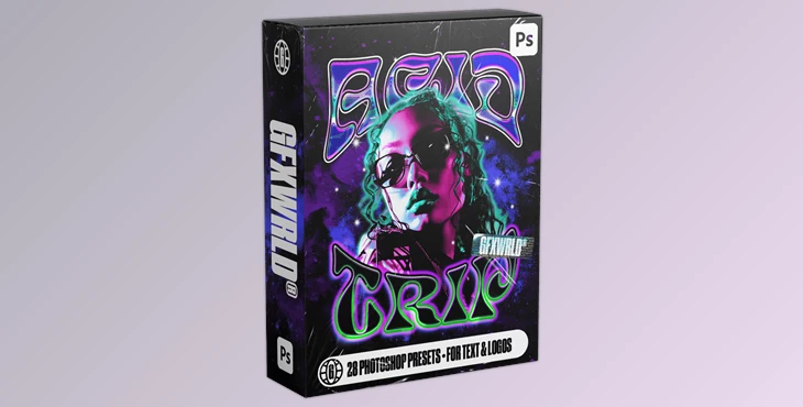 GFXWRLD - Download Acid Trip Text Styles Pack (Vol. 2)