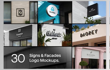 Asylab - Download 30 Signs & Facade Logo <span class='badge badge-warning'>Mockups</span> - V4