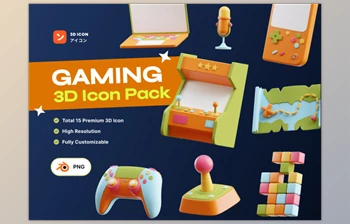 <span class='badge badge-warning'>Ui8</span> - Download Gaming <span class='badge badge-warning'>3D</span> Icon Pack