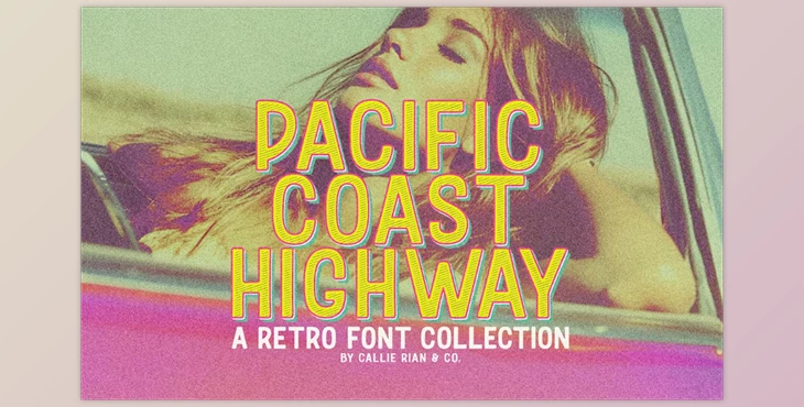 Download Pacific Coast Highway Retro Fonts (CreativeMarket 290809675)