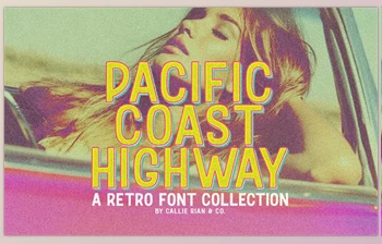 Download Pacific Coast Highway <span class='badge badge-warning'>Retro</span> Fonts (CreativeMarket 290809675)