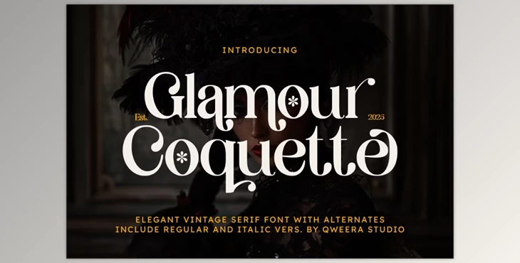 Download Glamour Coquette - Elegant Vintage Font (CreativeMarket 291013892)