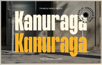 Download Kanuraga - Condensed Sans <span class='badge badge-warning'>Font</span> (CreativeMarket 291259965)