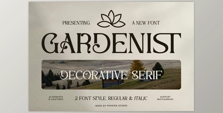 Download Gardenist - Decorative Serif Font (CreativeMarket 291255883)
