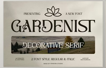 Download Gardenist - Decorative Serif <span class='badge badge-warning'>Font</span> (CreativeMarket 291255883)
