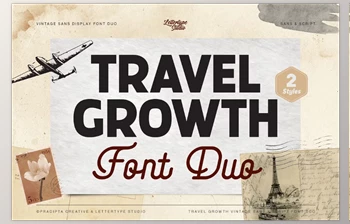 Download Travel Growth Vintage <span class='badge badge-warning'>Font</span> Duo (CreativeMarket 291290066)