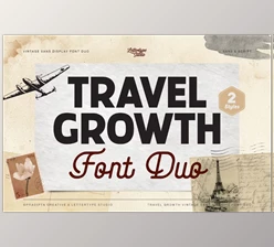 Download Travel Growth Vintage Font Duo (CreativeMarket 291290066)