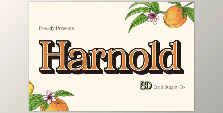 Download Harnold 3D Font (CreativeMarket 291255894)