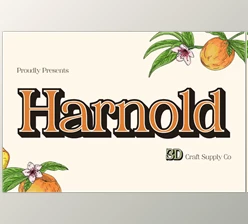 Download Harnold 3D Font (CreativeMarket 291255894)