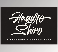 Download Haguro Shiro Signature Handmade Font (CreativeMarket 291265840)