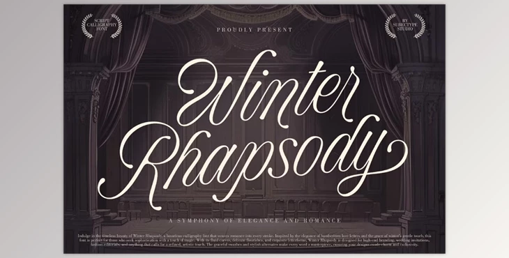 Download Winter Rhapsody - Calligraphy Font (CreativeMarket 291263605)