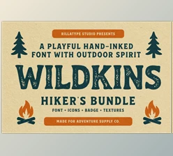 Download Wildkins Hiker's Bundle - Hand Inked Font (CreativeMarket 291298288)