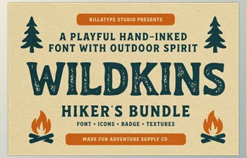 Download Wildkins Hiker's <span class='badge badge-warning'>Bundle</span> - Hand Inked Font (<span class='badge badge-warning'>CreativeMarket</span> 291298288)