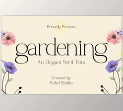 Download Gardening – Elegant Serif Font (CreativeMarket 291064838)