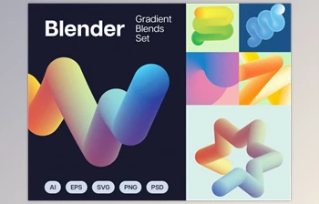 <span class='badge badge-warning'>UI8</span> - Download Blender: Gradient Blends Collection