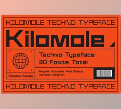 Download Kilomole-Techno Typeface (CreativeMarket 280006496)