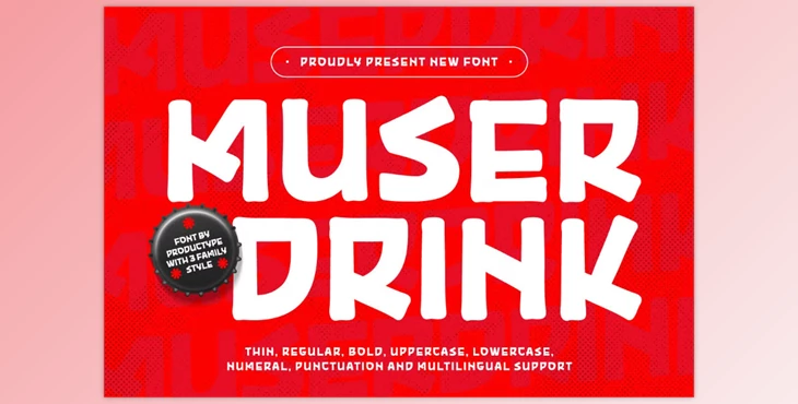Download Muser Drink - Display Font (CreativeMarket 291319523)