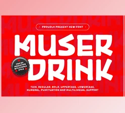 Download Muser Drink - Display Font (CreativeMarket 291319523)