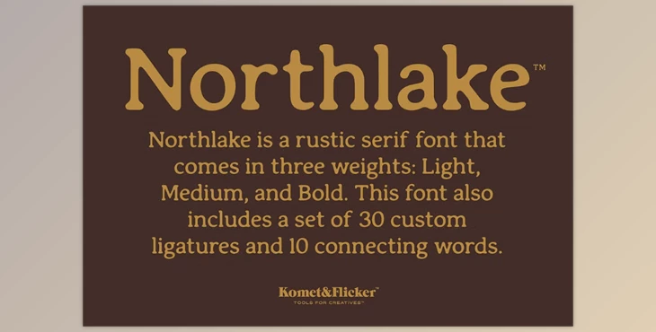 Download Northlake - A Rustic Serif Font (CreativeMarket 290820017)