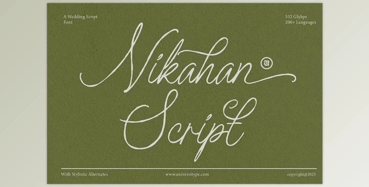 Download UT Nikahan Script - A Wedding Font (CreativeMarket 291222241)