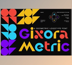 Download UT Gixora Metric - A Geometric Font (CreativeMarket 291138863)