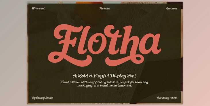 Download Flotha Bold & Playful Display Font (CreativeMarket 291303132)