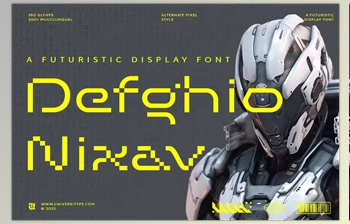 Download UT Defghio Nixav : A Futuristic <span class='badge badge-warning'>Font</span> (CreativeMarket 291139333)