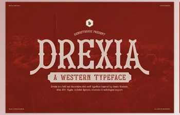 Download Drexia | Western Typeface (<span class='badge badge-warning'>CreativeMarket</span> 291328953)