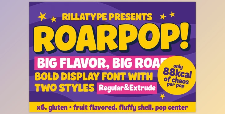 Download Roarpop - Fun Bold Font (CreativeMarket 291337417)