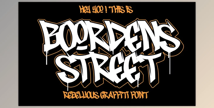 Download Boordens Street - Graffiti Font (Creativemarket 286251285)