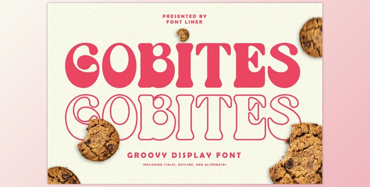 Download Gobites - Groovy Retro Font (Creativemarket 291306774)