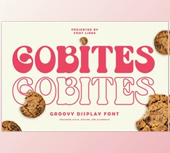 Download Gobites - Groovy Retro Font (Creativemarket 291306774)