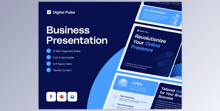 UI8 - Download Business Presentation Template - Digital Pulse