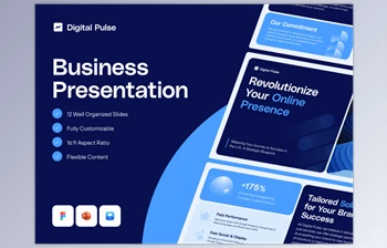 <span class='badge badge-warning'>UI8</span> - Download Business Presentation Template - Digital Pulse
