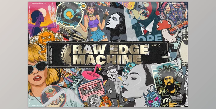 Download Raw Edge Sticker Poster Machine (CreativeMarket 91979477)