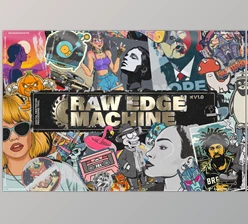 Download Raw Edge Sticker Poster Machine (CreativeMarket 91979477)