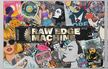 Download Raw <span class='badge badge-warning'>Edge</span> Sticker Poster Machine (CreativeMarket 91979477)