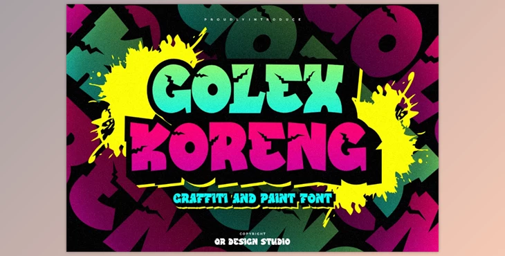 Download Golex Koreng - Graffiti Font (Creativemarket 291305563)