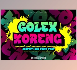 Download Golex Koreng - Graffiti Font (Creativemarket 291305563)